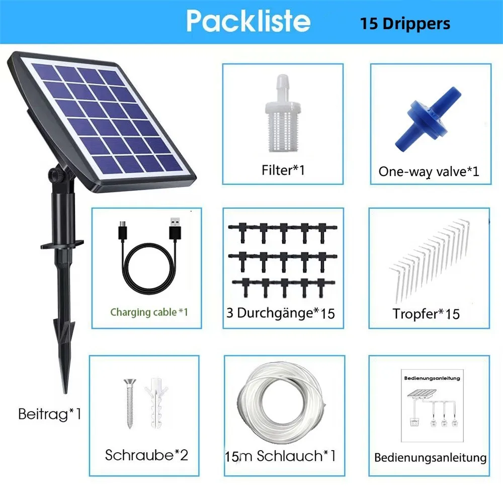 

isfriday Солнечная система капельного орошения для 10-15 горшков