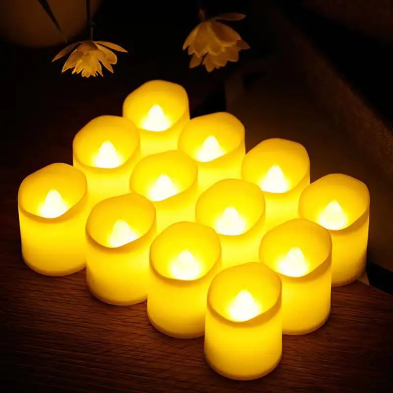 Velas LED Candle for Room Decoration Christmas Led Lights Romantic Warm for Wedding Love Confession 24Pcs/Set Led Candle