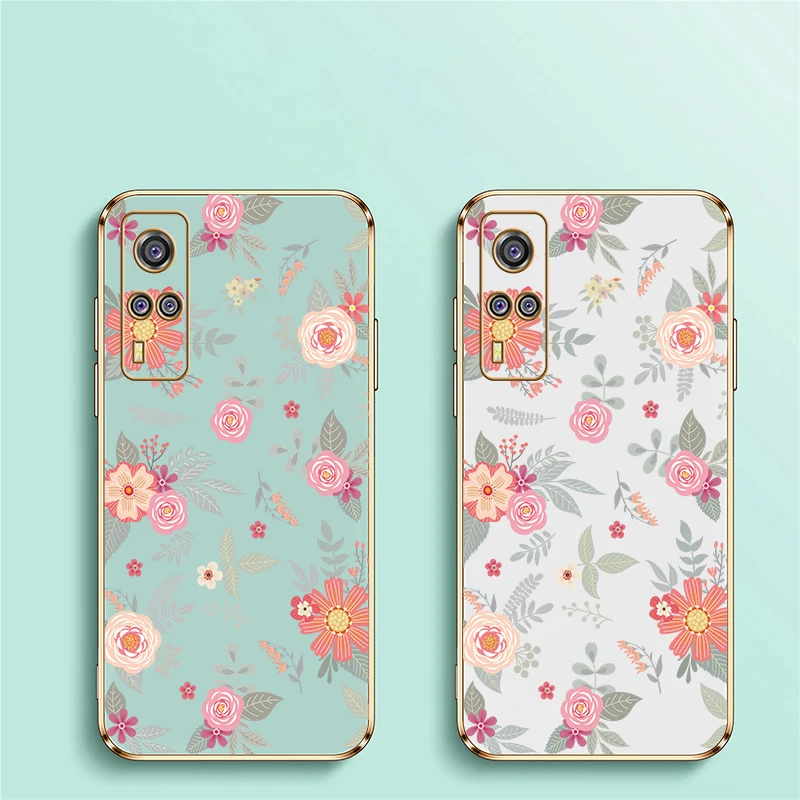 Ретро чехол с цветком для Vivo Z3i Z5i Z1X Z1i iQOO U5X U1X Neo Z9 Z9X Z7 Z3 Z3X противоударный мягкий