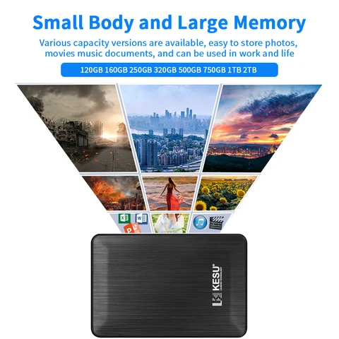 Диск-накопитель KESU Expansion HDD 2,5 дюйма, 500 ГБ/1 ТБ/2 ТБ, USB3.0, Disco-1, externo Storage, совместимый для настольных компьютеров/ноутбуков/MacBook/TV