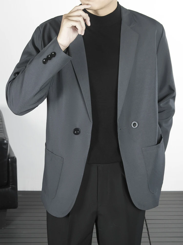 High Sense s Men's Spring and Autumn Young Sle Slim fit Casual British Suit Business Commuter Single West