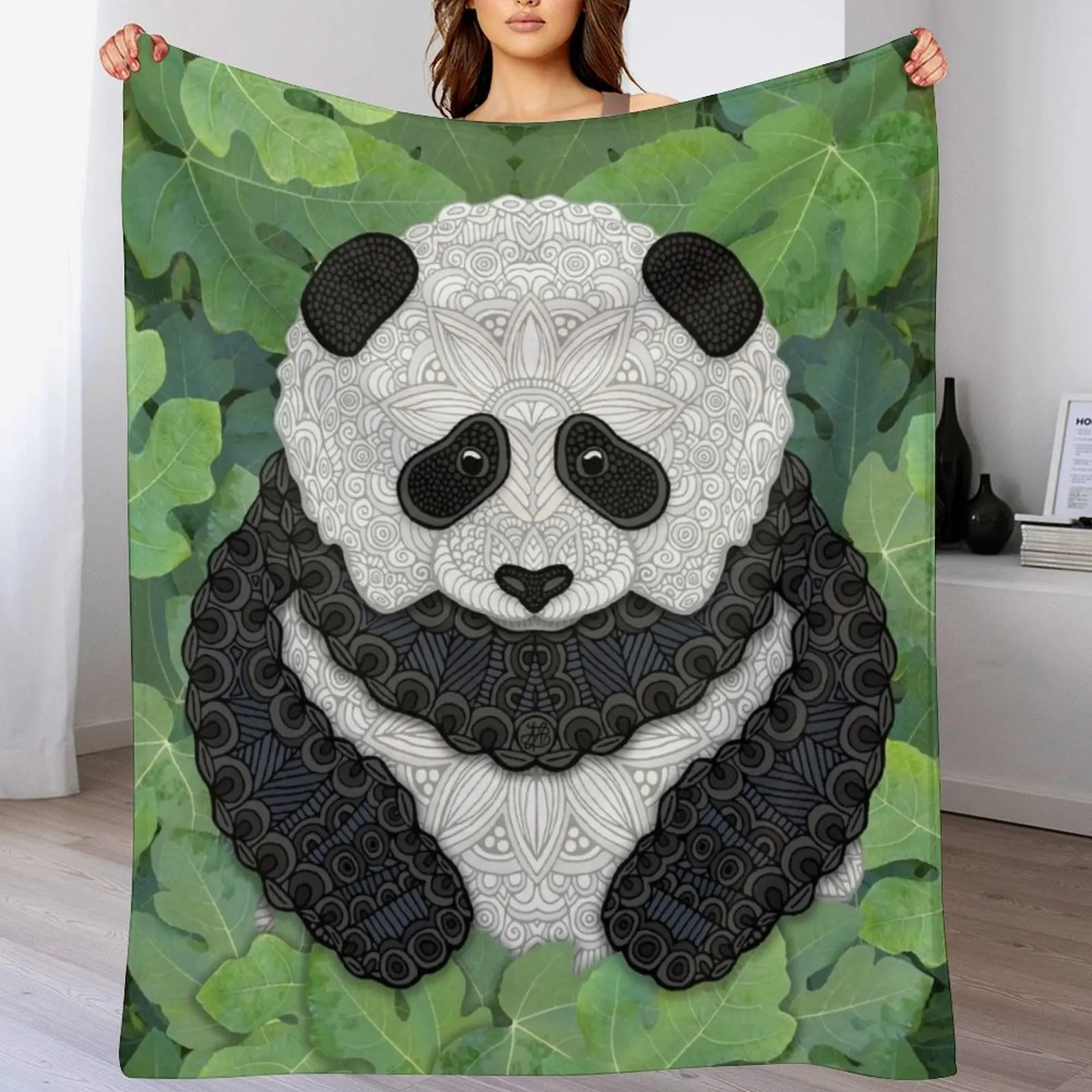 Одеяло с изображением маленькой панды аниме гигантские одеяла для дивана