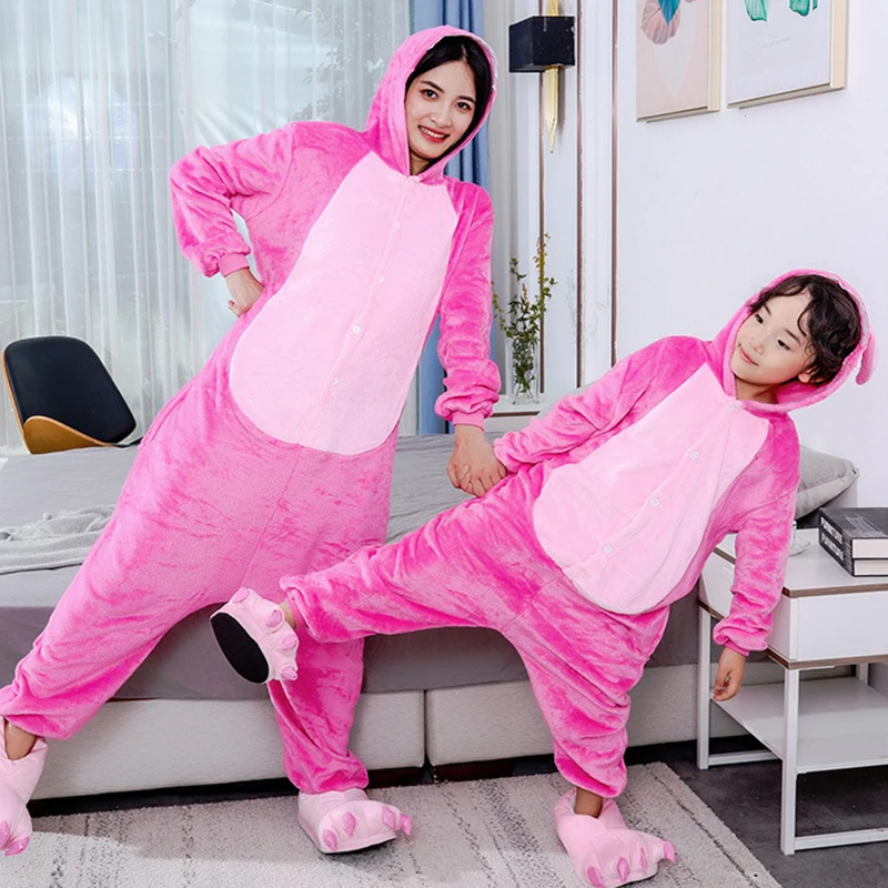 Unisex Adults Kigurumi Onesie Pajamas Womens Girls Flannel Cosplay Animal One Piece Halloween Costume Sleepwear Anime Homewear