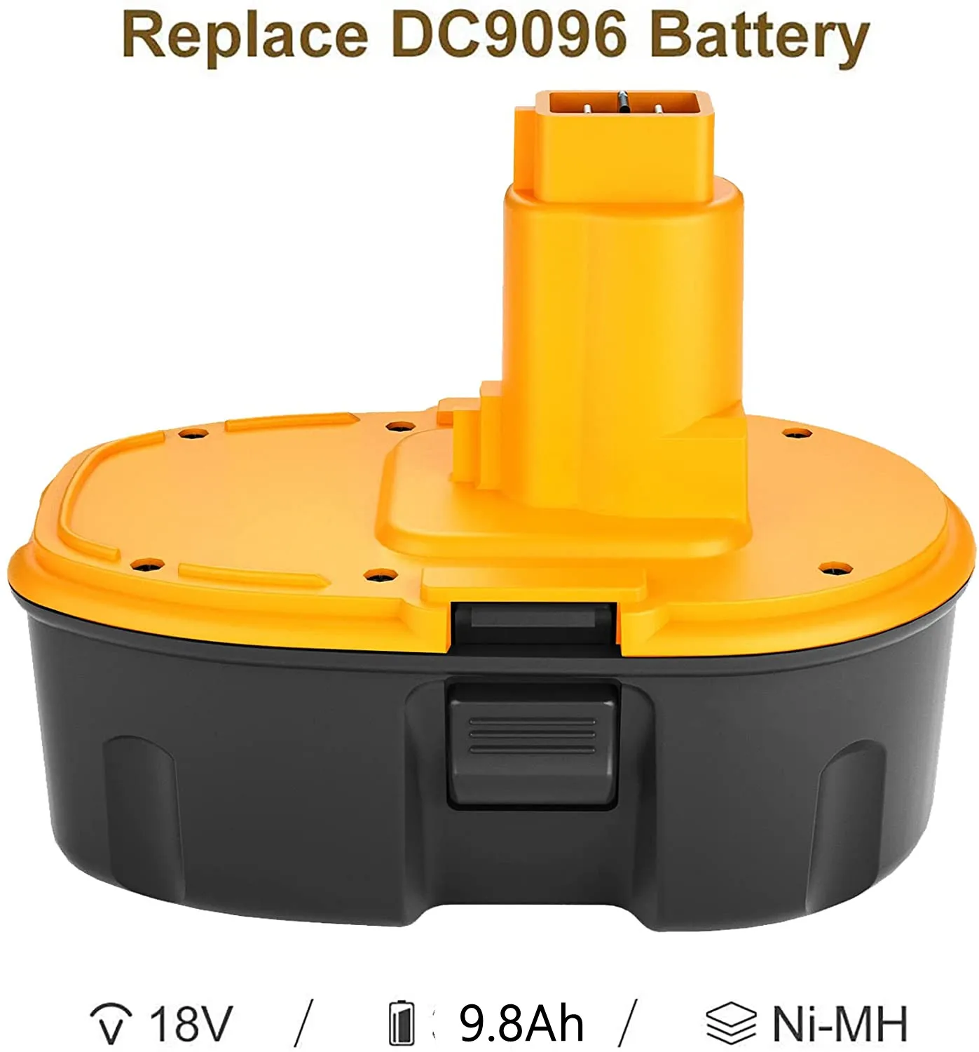 

18V 9,8 Ah Ni-Mh DC9096 Ersatz Batterie für 18V Batterie DC9096 DE9098 DE9095 DE9096 DW9096 DW9095 für dewalt Batterie