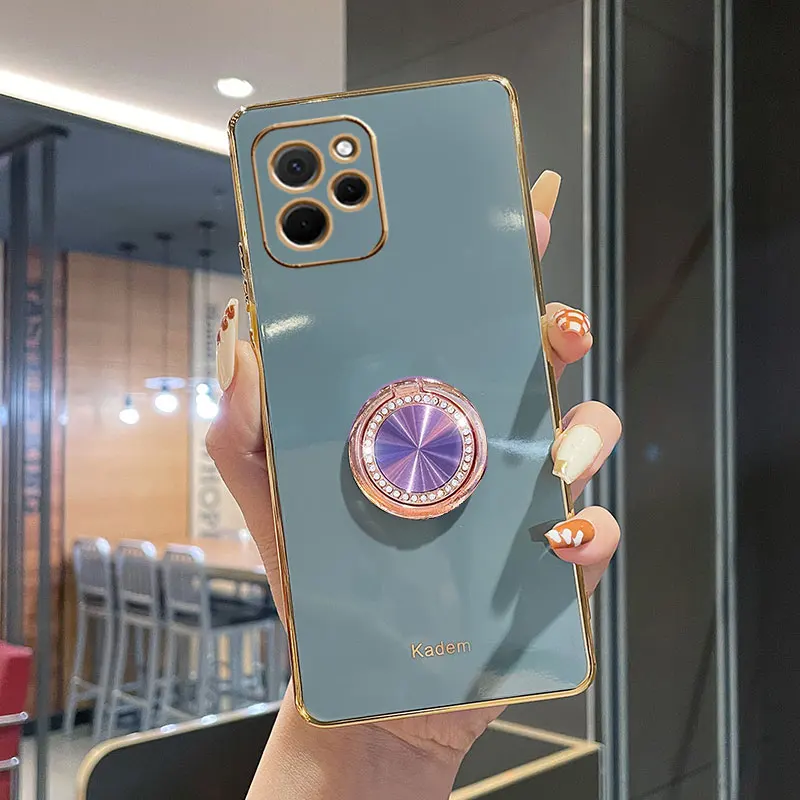 

Роскошное покрытие с кольцом-держателем чехол для Huawei Nova Y61 Мягкий противоударный чехол для Huawei Nova Y61 Y90 Y70 NovaY61 чехол Coque