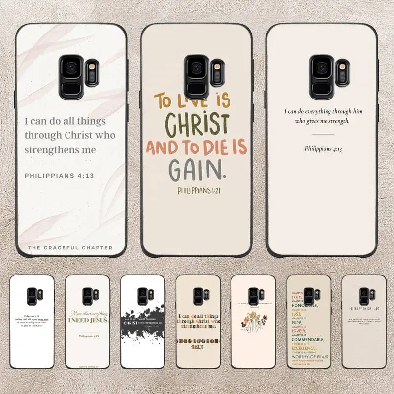 

Bible Verse Philippians Jesus Christ Christian Phone Case For Samsung Note 8 9 10 20 Case For Note10Pro 10lite 20ultra M20 M31