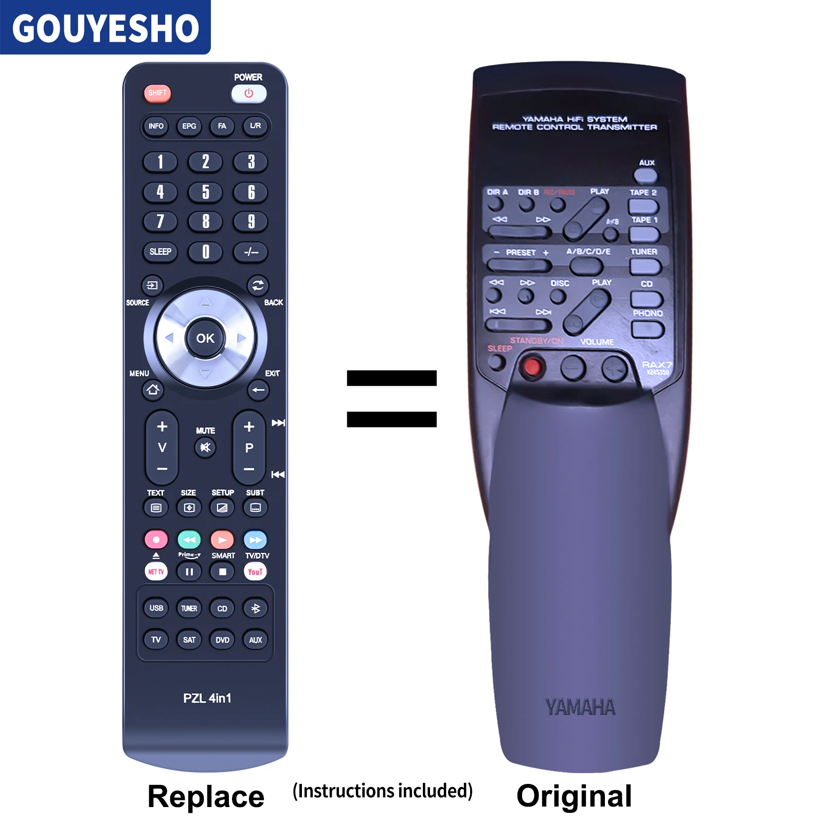 Пульт дистанционного управления для системы Yamaha Hifi RAX7 VZ45350 RX496RDS RX396RDS