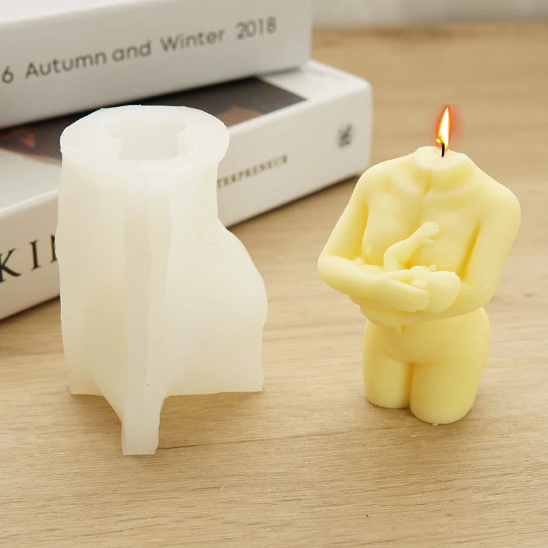 

Holding Baby Woman Human Body Silicone Candles Mold Resin/Soap Mold DIY Child Mom Candle Making Gifts Craft Supplies Home Decor