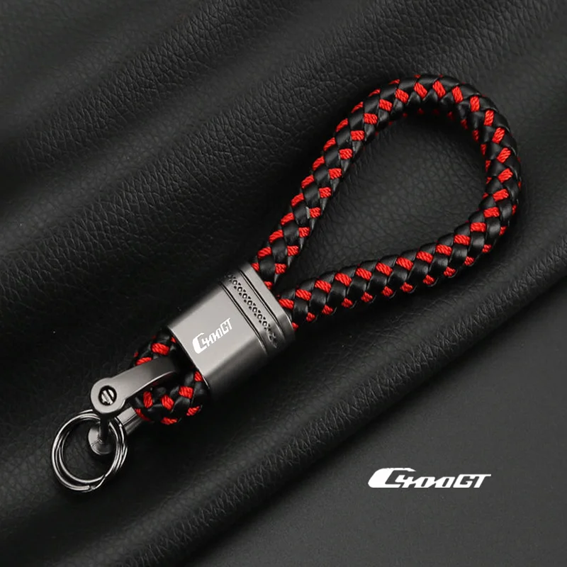 

For BMW C400X C400GT C400 X GT C 400 2020 Accessories Custom Motorcycle Braided Rope Keychain Metal Keyring