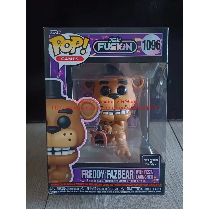 Фото Официальная коллекционная фигурка Funko Pop Games Fusion №1096 Фредди Фазбер с пусковой установкой для пиццы, настольное украшение, подарок №1