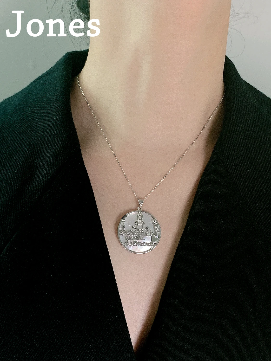 

Женское ожерелье из серебра S925 пробы с натуральной ракушкой, круглая цепочка длиной до ключиц