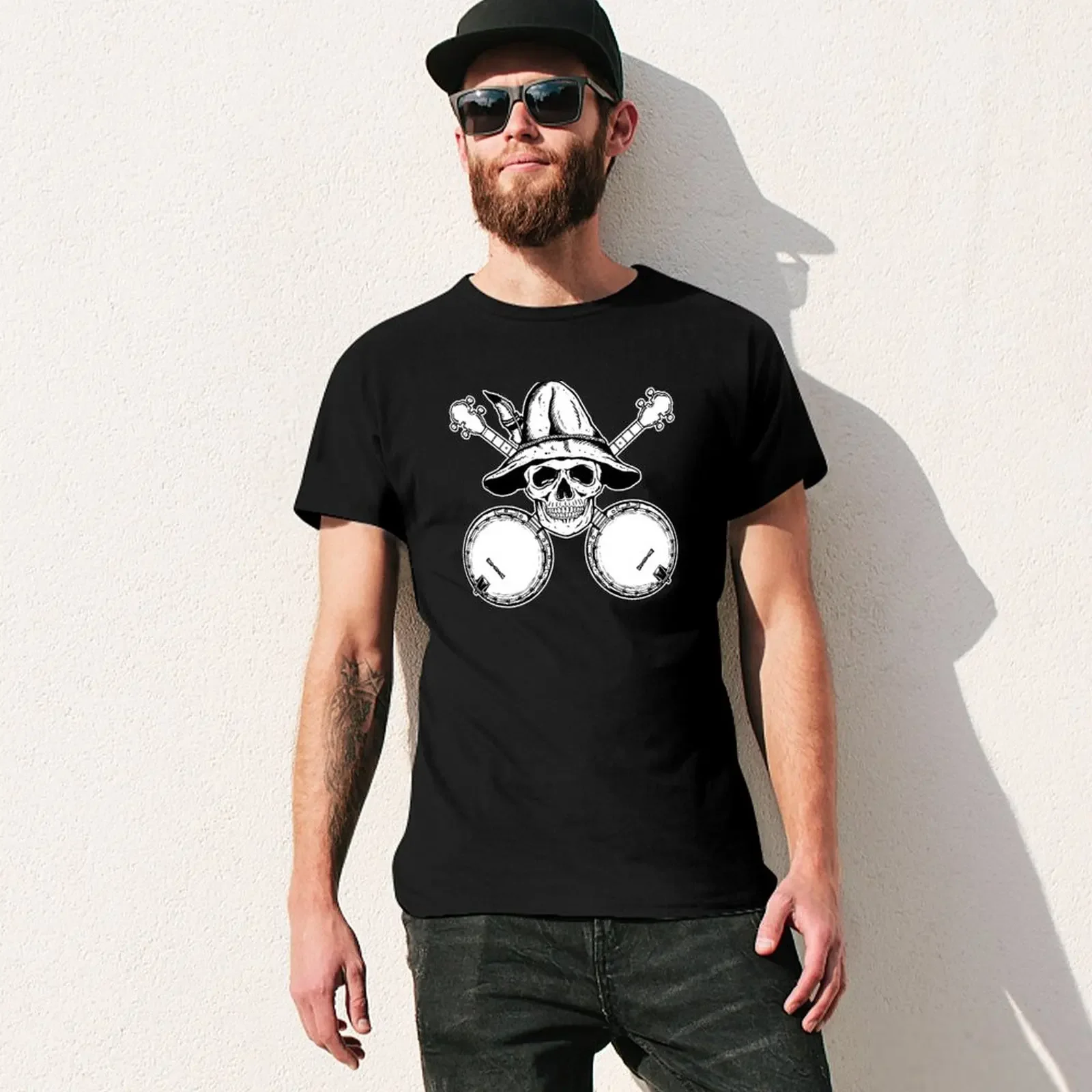 Футболка мужская с коротким рукавом и черепом