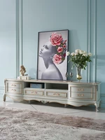 court french furniture european solid wood 2 4m tv cabinet living room old gold drawing floor cabinet storage cabinet hr