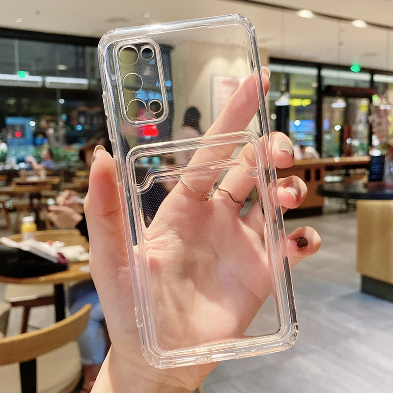 Card Slot Case For Redmi Note 11 Pro Case Redmi Note 10 Pro 9 8 10S  Poco X4 Pro F3 X3 Capa Redmi 10 9 9A Mi 11 Lite 11T Covers