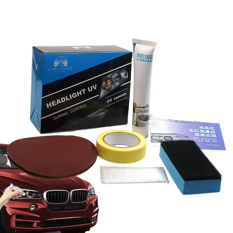 

Headlight Polish Liquid Ultra Headlight Restoration Kit 30ml Automotive Headlight Cleaner Easy Heavy-Duty Car Scratch Remover