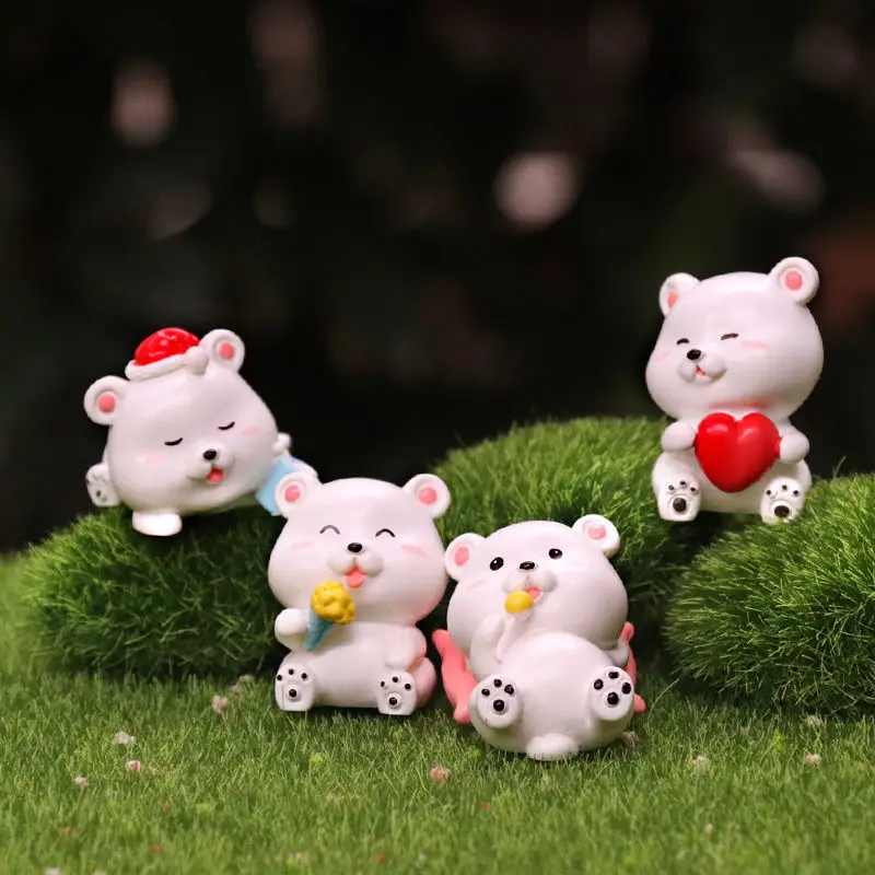 

Blind Box Guess Bag Cute White Bear Cartoon Animals Mini Figures Dolls Children Creative Birthday Gifts Decor Desktop Models New