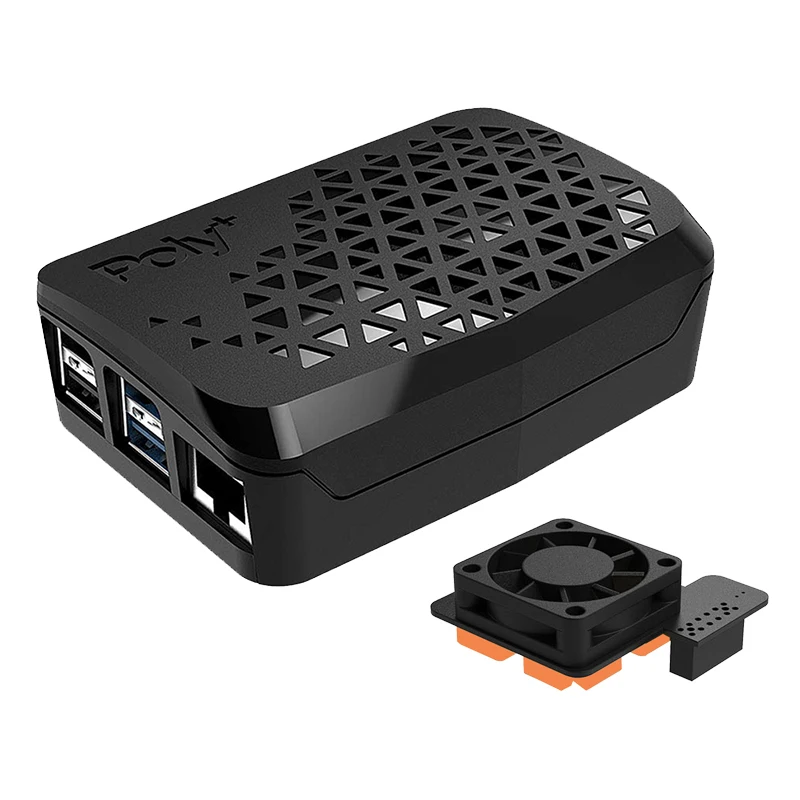 

Корпус для Raspberry Pi 4 ABS, чехол с PWM контролируемым вентилятором радиатора, черный корпус для Raspberry Pi 4 Model B 4B