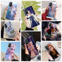 disney frozen princess elsa phone case for redmi note 6 7 8 9 10 11 s pro max t cartoon cute transparent silicone cover