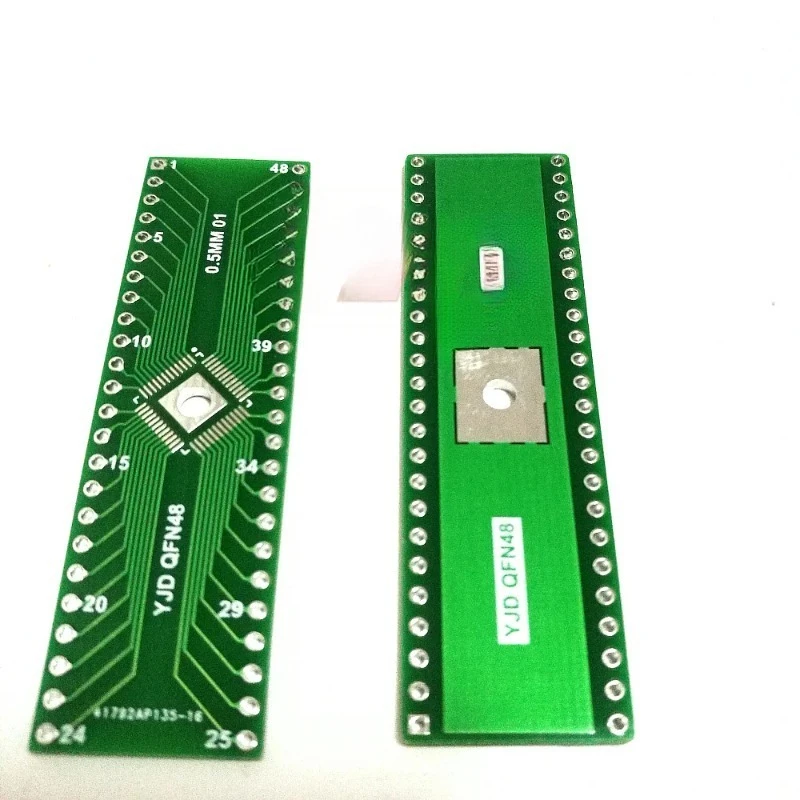 Фото 10 шт./лот, переходная плата QFN48 на DIP48, шаг 0,5 мм, SMD-адаптер №1