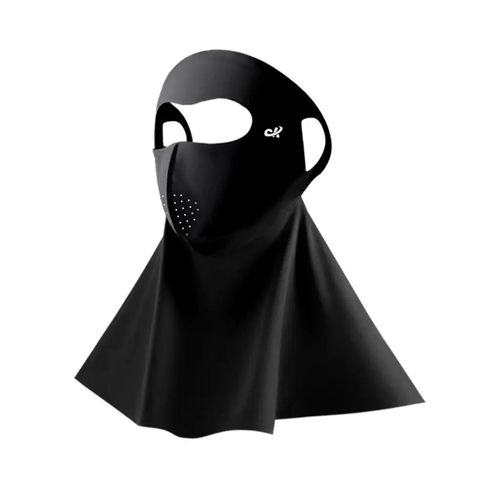 Fashion Summer Full-Face Mask Cover Sun Protection Outdoor Ice Silk Face Veil UPF 50+ Cycling Neck Wrap for Male Female