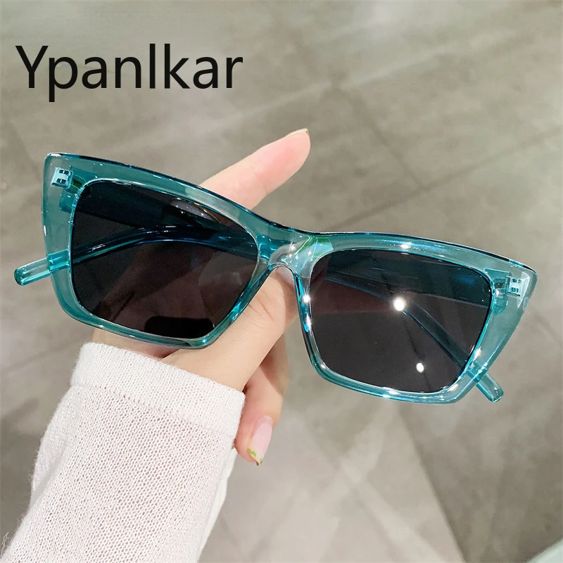 

Fashion Cat Eye Sunglasses Women Brand Designer Retro Square Blue Purple Eyewear Female Nails Sun Glasses Shades UV400 Men