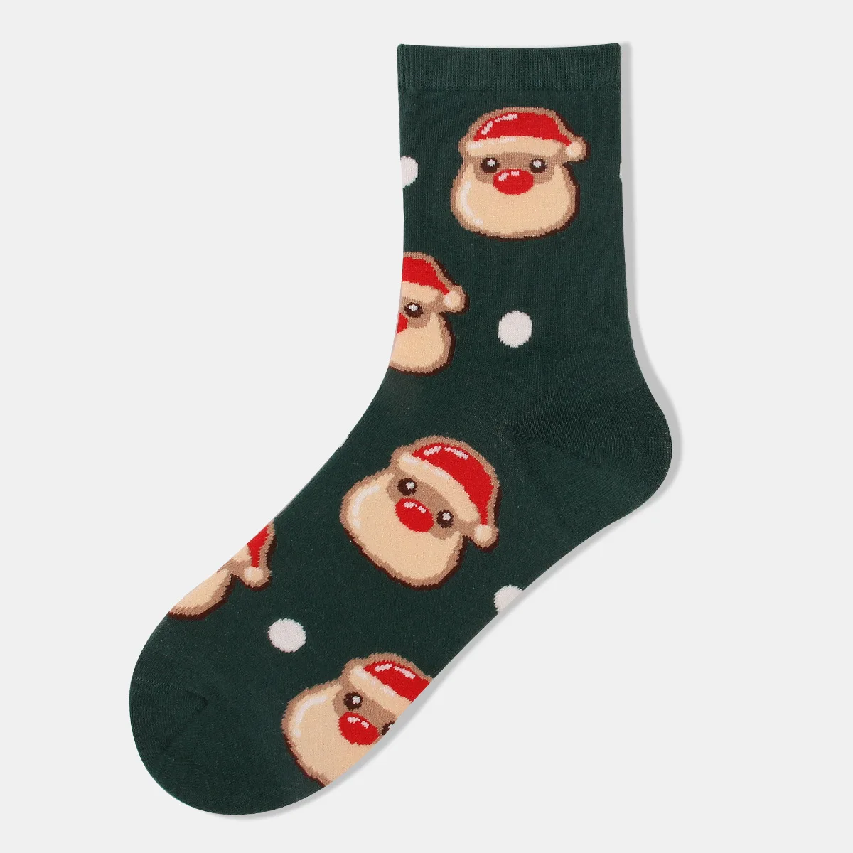 12 Pairs of Medium Tube Sweat-absorbing Cartoon Santa Claus Christmas Tree Cotton Socks Cute Adult Christmas Socks