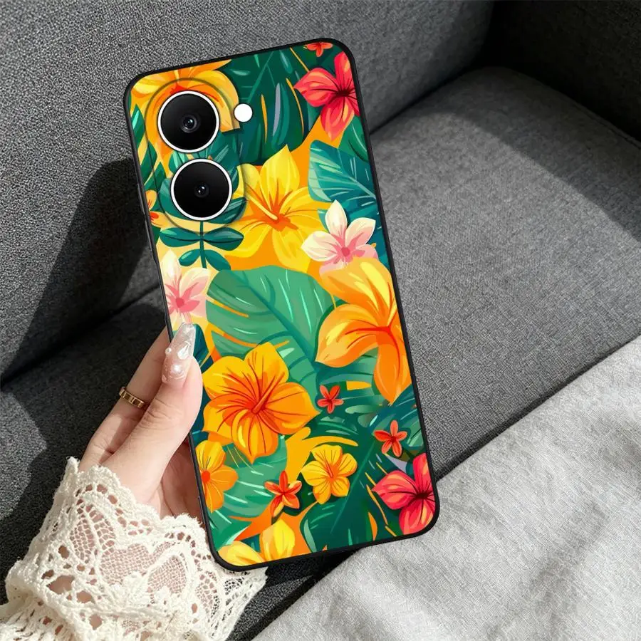 Фото Чехол для телефона с тропическими цветами для Xiaomi Poco X8 Pro Max M7 X7 C85 F6 X3 F5 F8 Ultra X5 C71 X4 F7 F4 №1