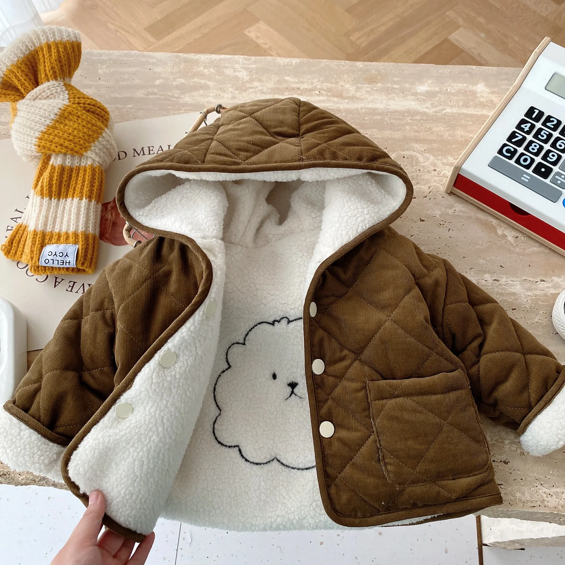 

Зимнее теплое пальто для мальчиков и девочек 1-6 лет, детская хлопковая куртка с капюшоном