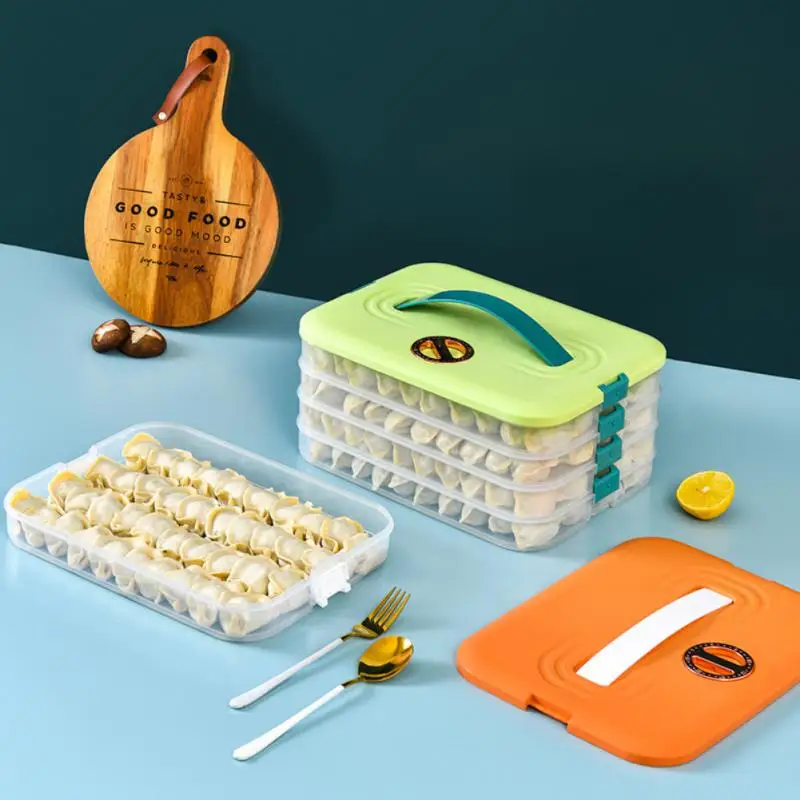 

Special Accessories For Storage Dumpling Storage Box Fresh Sealed Box Square Plastic With Cover Refrigerator Multipurpose Food
