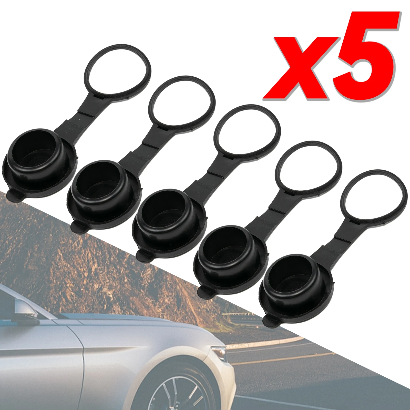 

5x Car Cigarette Lighter Lid 12V Socket Outlet Waterproof Cover Plug Universal Dustproof Cap Styling Protection Auto Accessories