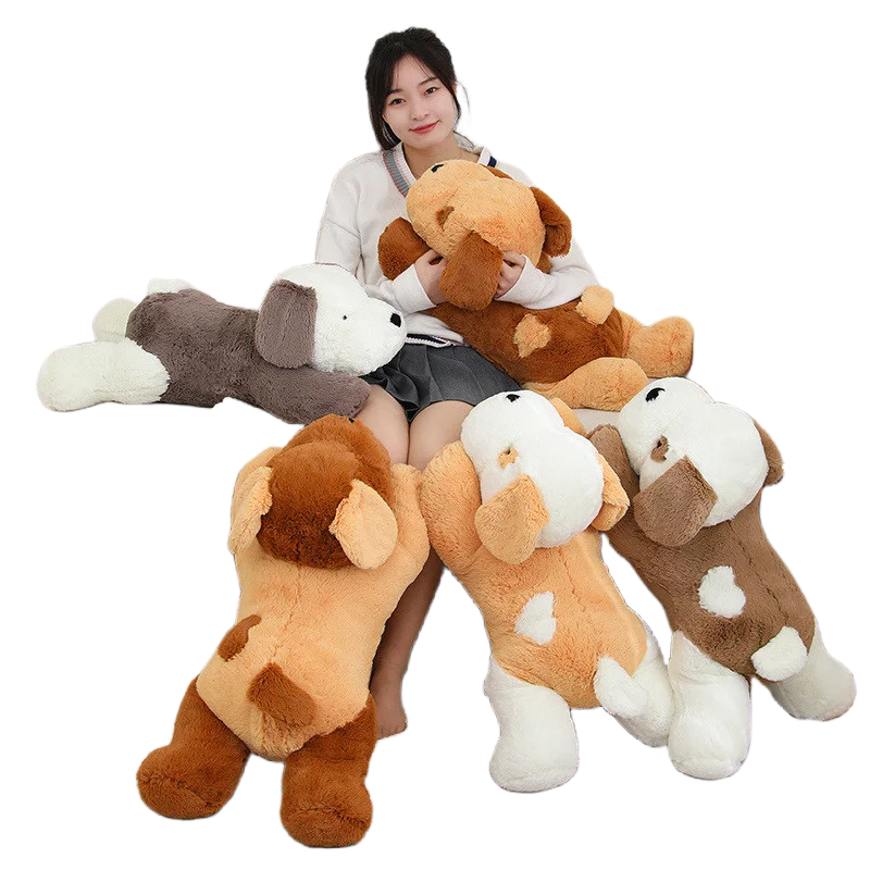 

Sleeping Dog Cartoon Plush Toys Stuffed Striped T-shirt Puppy Soft Animal Doll Pillow Throw Baby Girls Birthday Gift Christmas