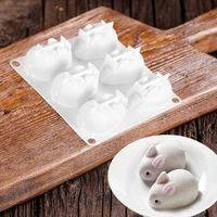 ecomhunt dropshipping 3d rabbit shape silicone cake mold 6 cavity mousse dessert baking bunny mold chocolate bakeware diy mould