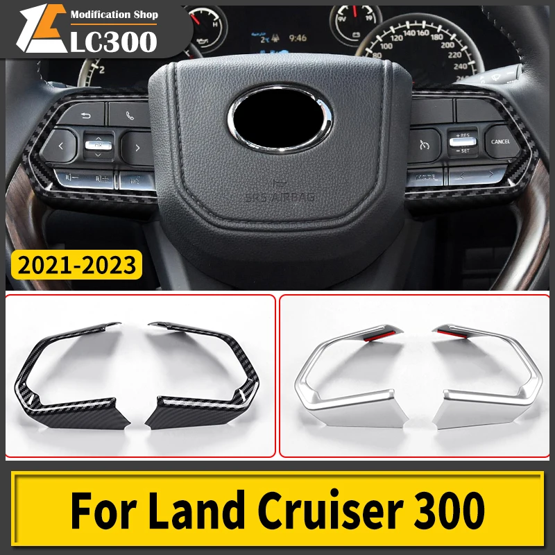 

For Toyota Land Cruiser 300 2021 2022 2023 Steering Wheel Decorative paster LC300 J300 Interior Accessories Tuning Modification