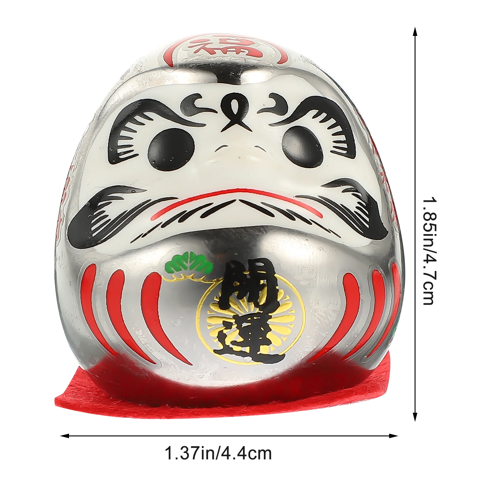 Dharma Eggs Ceramic Ornament Daruma Luck Decor Japanese Ornaments Car Figurines Wealth Accessories