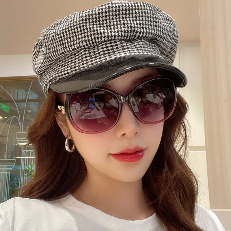

2023 Sunglasses, Female Sunglasses, Large Frame, Camellia Flower, Inset Street Shot, Korean Version, Trendy and Fashionable