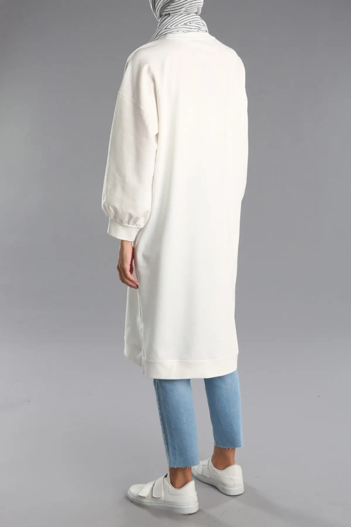 

Neck Tunic Sweater Women Ivory Sage Women Muslim Sweatshirt 2021 Fashion