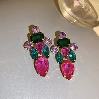 fashion individuality colorful crystal earrings for party