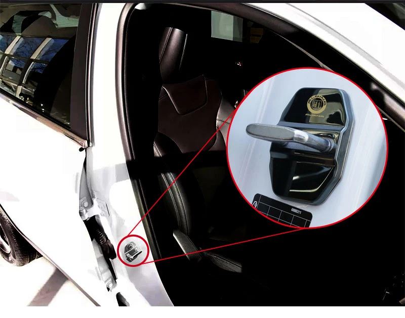 4PCS Car Door Lock cover Protect accessories For alpina bmw b3 b4 b5 b6 b7 c2 d3 d4 d5 xd3 xd4 sticker |