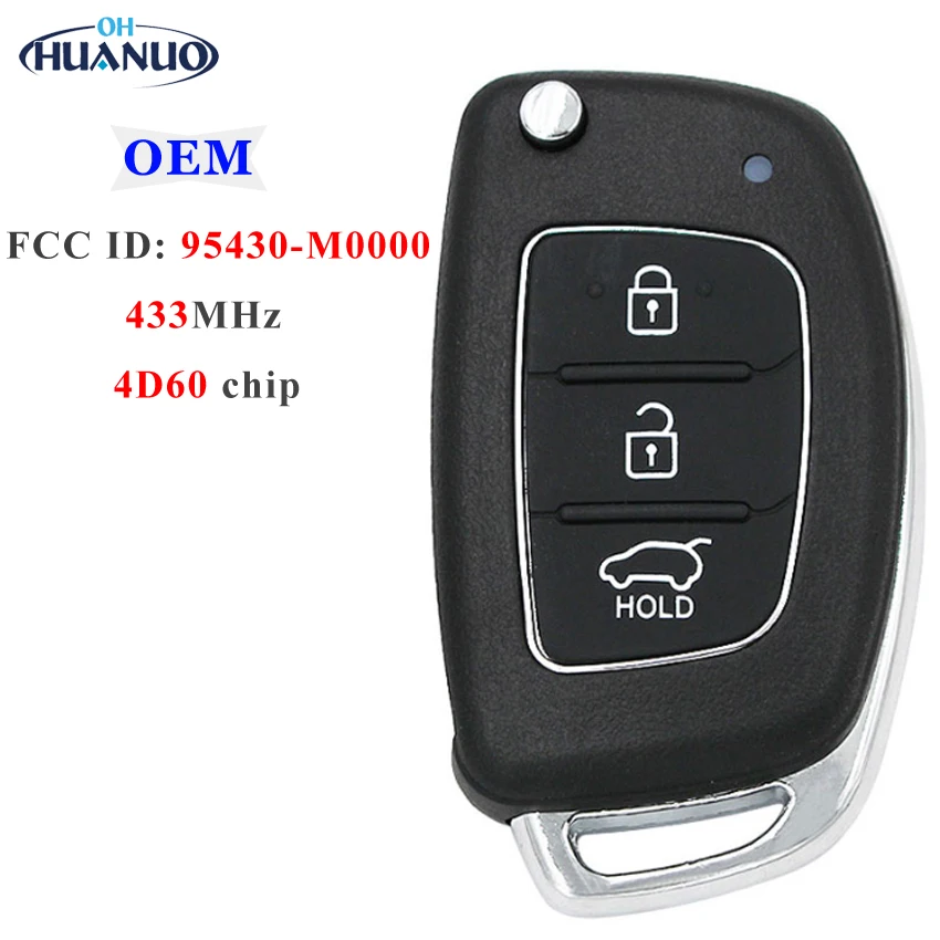 Оригинальный 3-кнопочный откидной дистанционный ключ 433 МЗ 4D60 чип - Цена: 2488.92