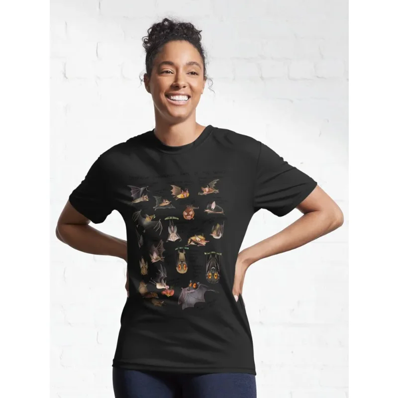 Футболка для активного отдыха летучие мыши мира под угрозой исчезновения в