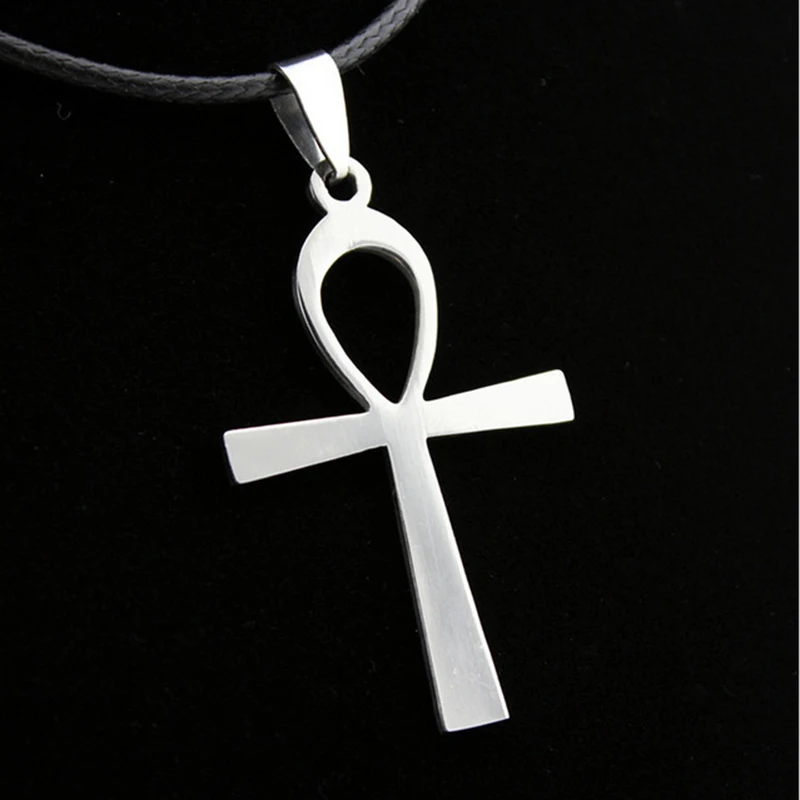 

Stainless Steel Necklace for Women Men Vintage Fashion Ankh Cross Pendant Charms Chokers African Jewelry Punk Goth Gothic