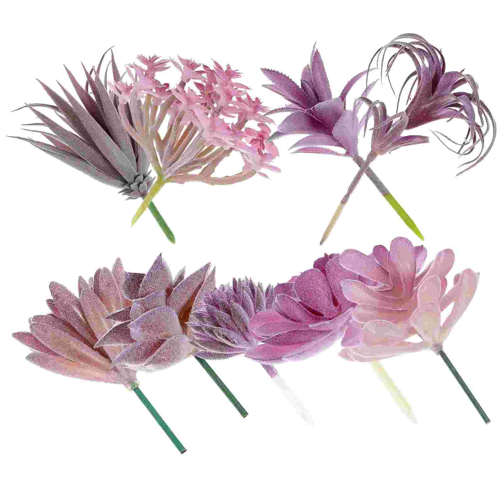 

9pcs Artificial Plant Faux Plant Artificial Plastic Plant Decoration Fake Succulent Plant for Office Home