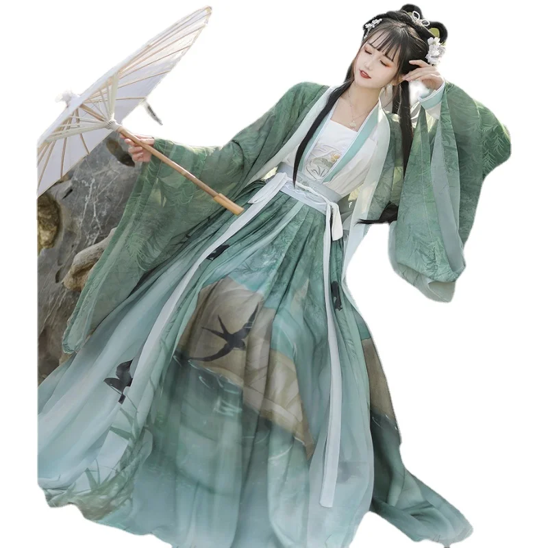 

New Folk Dance Costume Chinese Traditional National Fairy Costume for Women Ancient Han Dynasty Princess Stage Fairy Dress