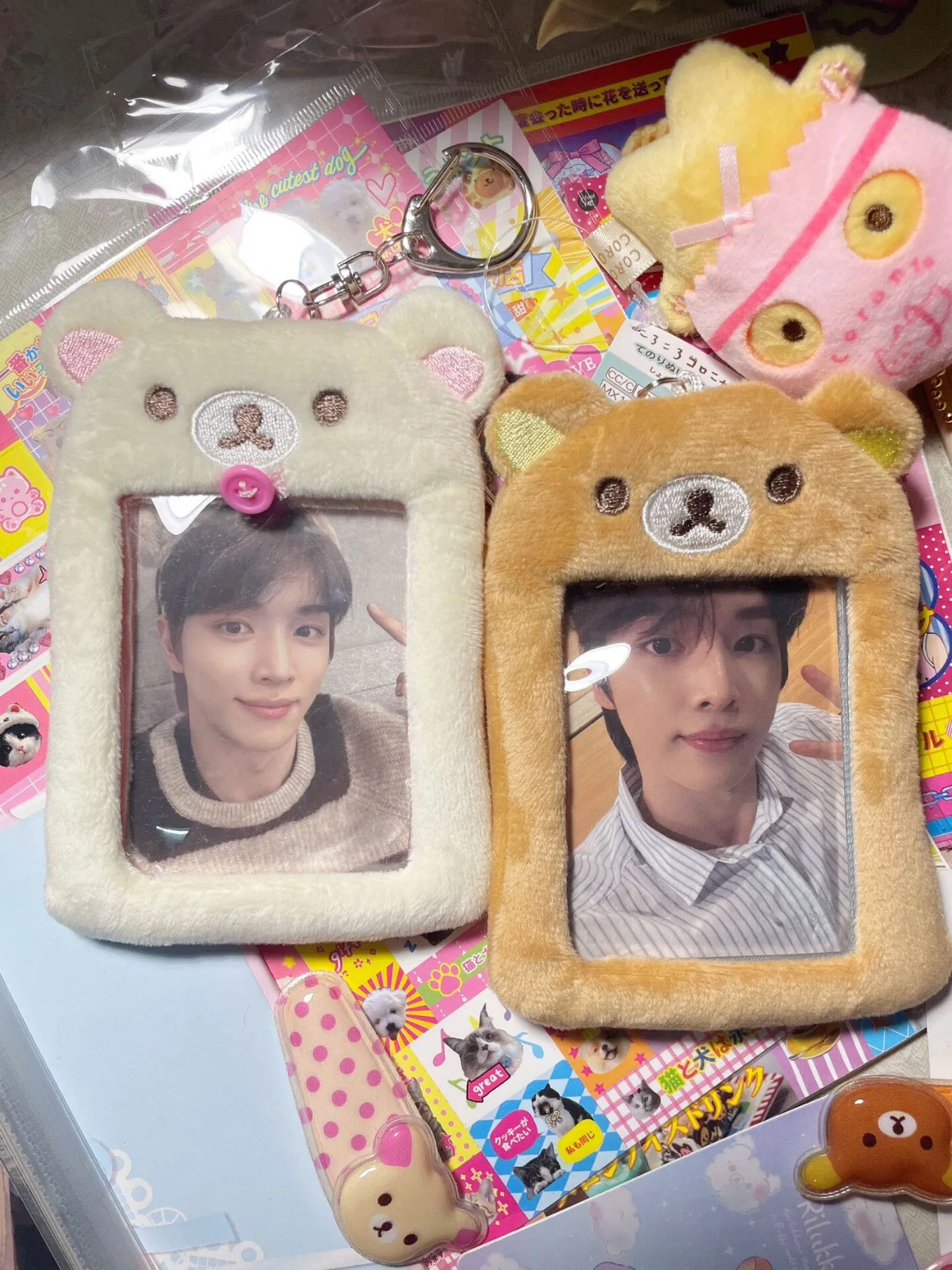 Новый милый медведь Rilakkuma Korilakkuma плюшевый брелок-талисман зажим для