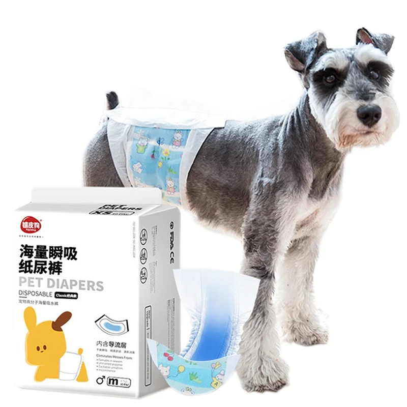 

Dog Diapers Male Pet Disposable Diaper Male Dogs Super Absorption Physiological Pants Puppy Treddy Disposable Leakproof Nappies