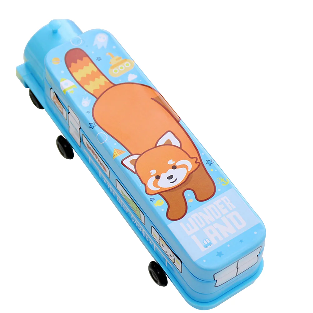 

Case Box Stationery Holder Pen Cartoon Storage Metal Supplies Brush Makeup Roller Container Organizer School Pens Writing Crayon