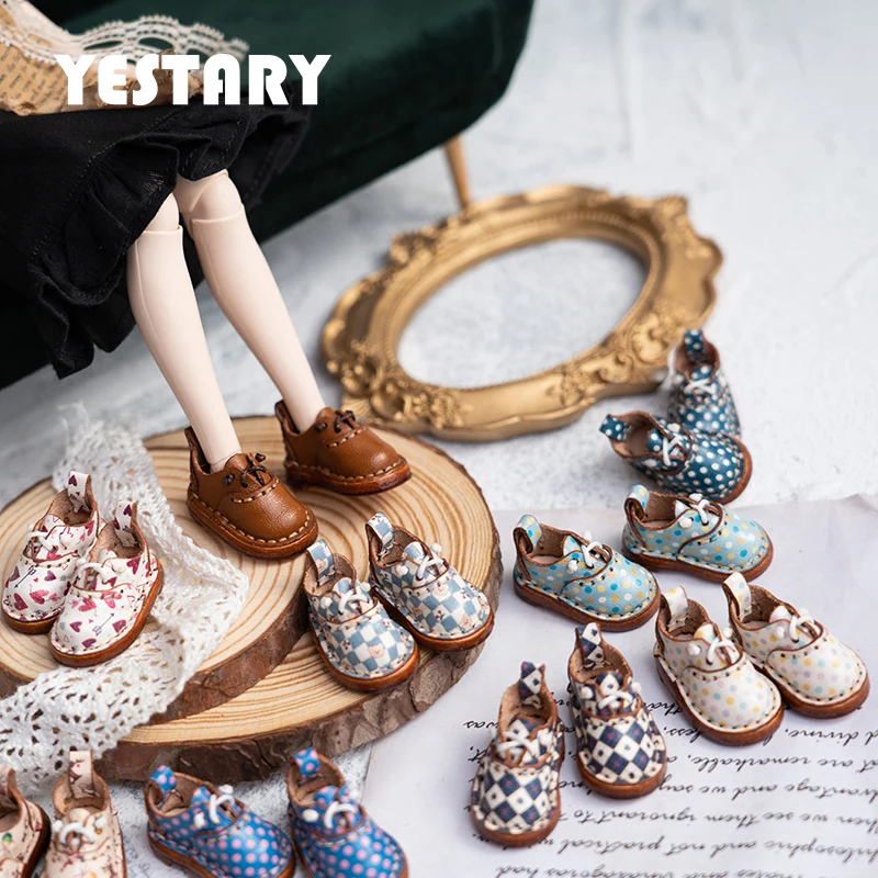 

YESTARY BJD 1/6 Doll Shoes British Style Leather Shoes 3.2cm For Blythe Ob24 Ob22 Dolls Accessories Handmade Shoe Miniature Toys