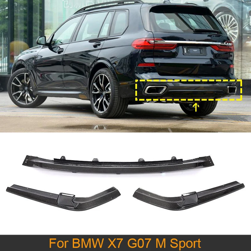 

Автомобильный диффузор для заднего бампера, разветвители для губ для BMW X7 G07 M Sport 2019 2020 2021, диффузор для заднего бампера, спойлер для губ из уг...