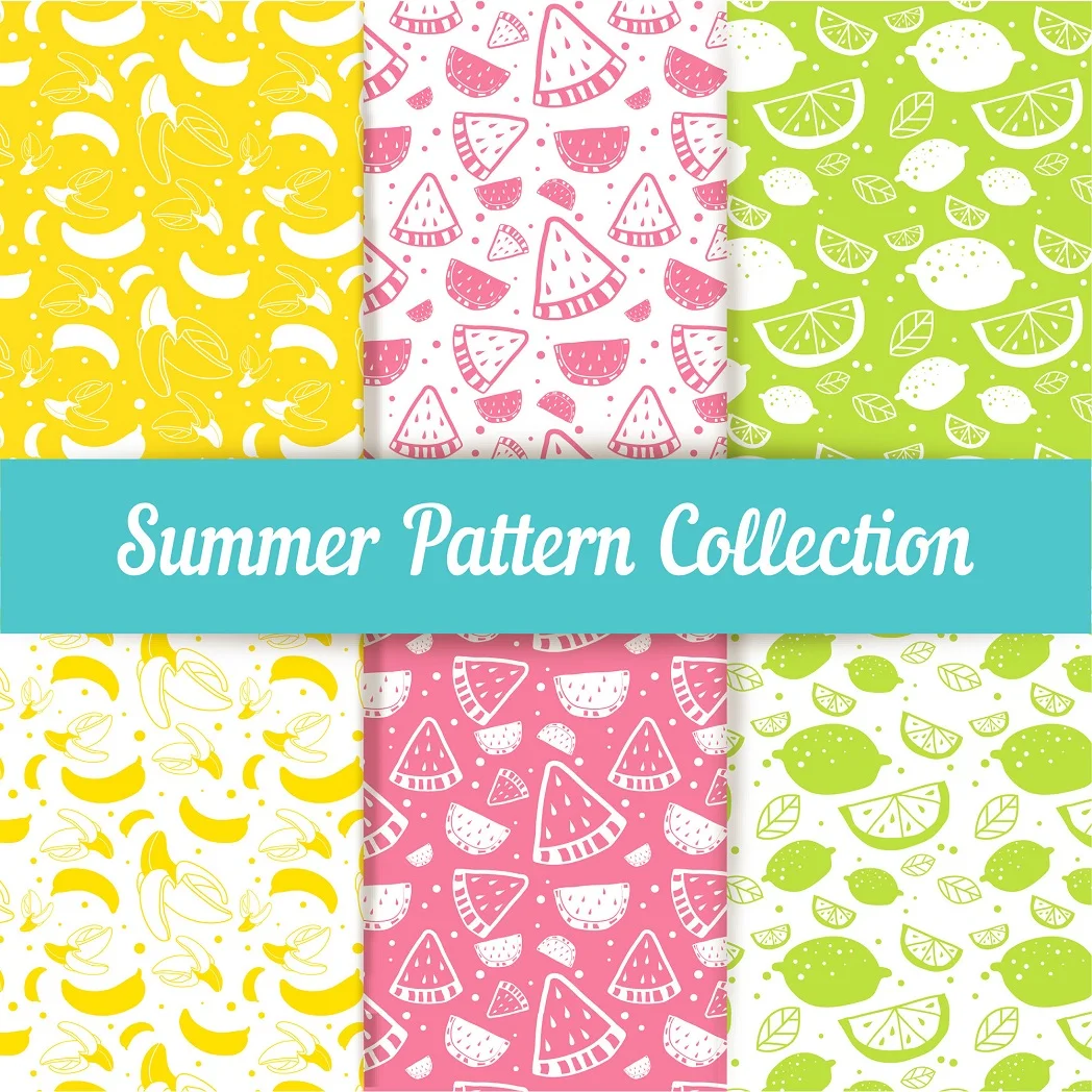 

Hand-draw Summer element Theme Fruit Seamless Pattern Printed Eco Faux Leather Sheets,PVC Satin Vinyl Fabric for DIY Handcrafted