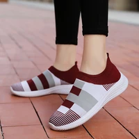 women sneaker soft soles large size ladies walking shoe breathable lightweight flying woven casual shoes zapatillas mujer casual